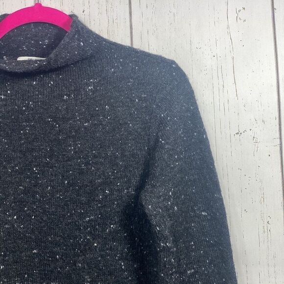 Madewell Wool Blend Mock Neck Sweater Minimalist Cozy Academia Soft Grunge - Picture 3 of 13